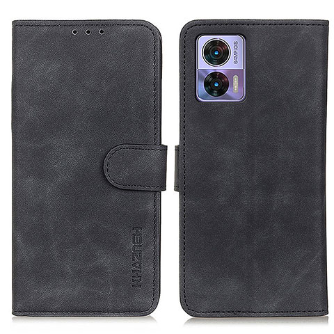 Coque Portefeuille Livre Cuir Etui Clapet K03Z pour Motorola Moto Edge 30 Lite 5G Noir