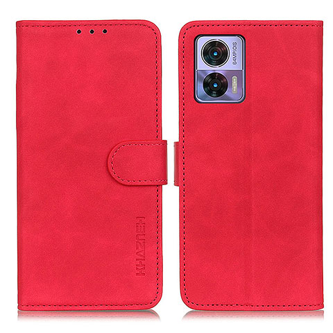 Coque Portefeuille Livre Cuir Etui Clapet K03Z pour Motorola Moto Edge 30 Lite 5G Rouge