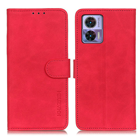 Coque Portefeuille Livre Cuir Etui Clapet K03Z pour Motorola Moto Edge 30 Neo 5G Rouge