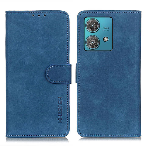 Coque Portefeuille Livre Cuir Etui Clapet K03Z pour Motorola Moto Edge 40 Neo 5G Bleu