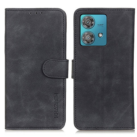 Coque Portefeuille Livre Cuir Etui Clapet K03Z pour Motorola Moto Edge 40 Neo 5G Noir