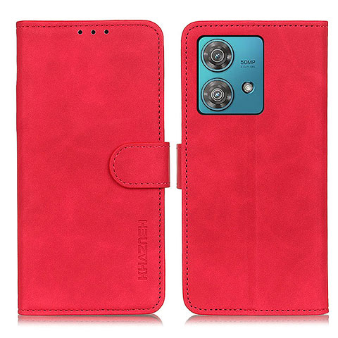 Coque Portefeuille Livre Cuir Etui Clapet K03Z pour Motorola Moto Edge 40 Neo 5G Rouge