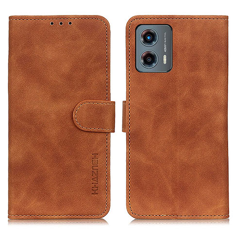 Coque Portefeuille Livre Cuir Etui Clapet K03Z pour Motorola Moto G 5G (2023) Marron