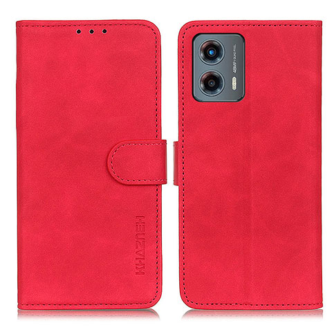 Coque Portefeuille Livre Cuir Etui Clapet K03Z pour Motorola Moto G 5G (2023) Rouge