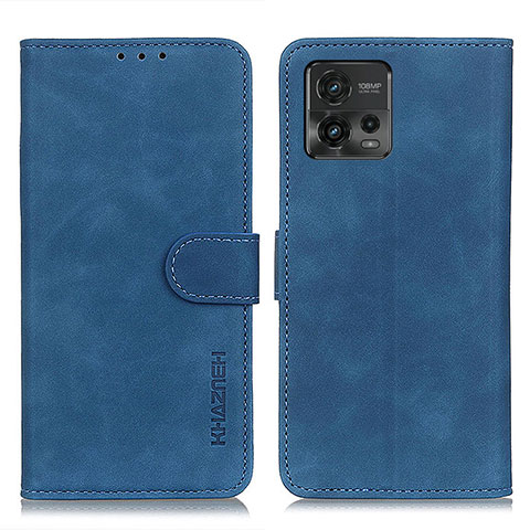 Coque Portefeuille Livre Cuir Etui Clapet K03Z pour Motorola Moto G72 Bleu