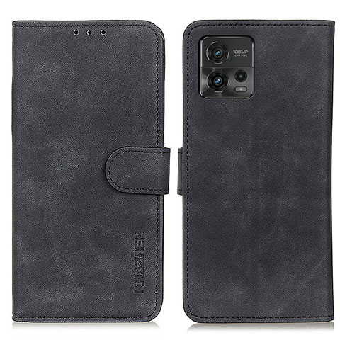 Coque Portefeuille Livre Cuir Etui Clapet K03Z pour Motorola Moto G72 Noir