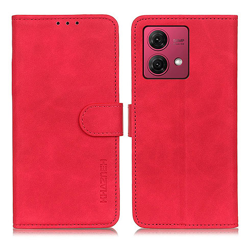 Coque Portefeuille Livre Cuir Etui Clapet K03Z pour Motorola Moto G84 5G Rouge