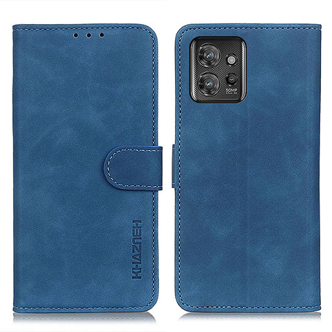 Coque Portefeuille Livre Cuir Etui Clapet K03Z pour Motorola ThinkPhone 5G Bleu