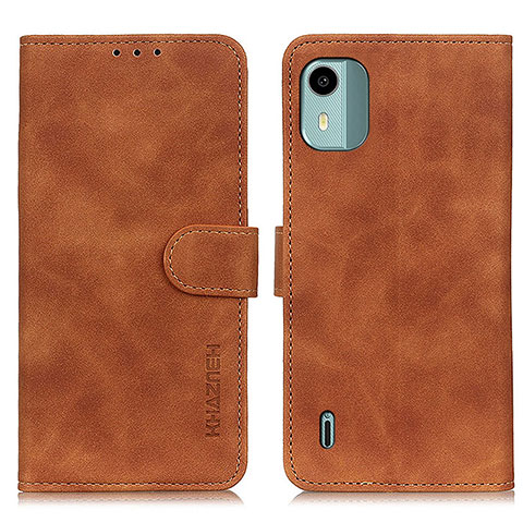 Coque Portefeuille Livre Cuir Etui Clapet K03Z pour Nokia C12 Marron