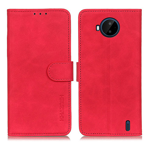 Coque Portefeuille Livre Cuir Etui Clapet K03Z pour Nokia C20 Plus Rouge