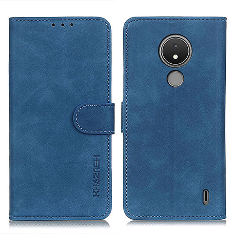 Coque Portefeuille Livre Cuir Etui Clapet K03Z pour Nokia C21 Bleu