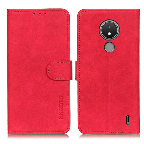 Coque Portefeuille Livre Cuir Etui Clapet K03Z pour Nokia C21 Rouge