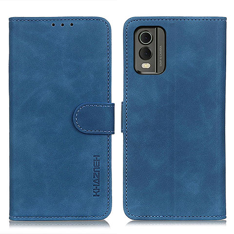 Coque Portefeuille Livre Cuir Etui Clapet K03Z pour Nokia C210 Bleu