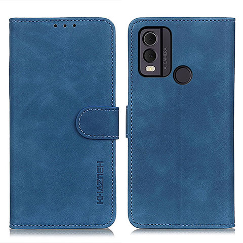 Coque Portefeuille Livre Cuir Etui Clapet K03Z pour Nokia C22 Bleu