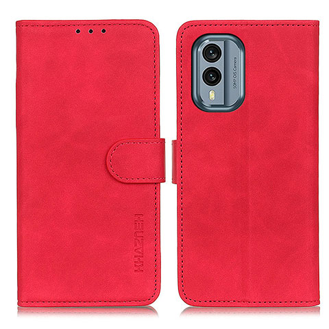 Coque Portefeuille Livre Cuir Etui Clapet K03Z pour Nokia X30 5G Rouge