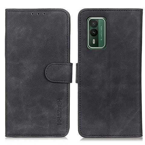 Coque Portefeuille Livre Cuir Etui Clapet K03Z pour Nokia XR21 Noir