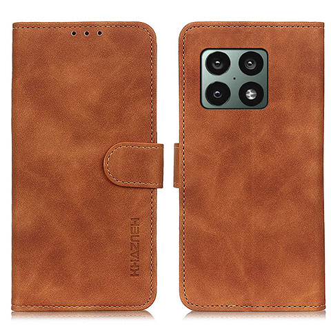 Coque Portefeuille Livre Cuir Etui Clapet K03Z pour OnePlus 10 Pro 5G Marron