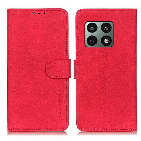 Coque Portefeuille Livre Cuir Etui Clapet K03Z pour OnePlus 10 Pro 5G Rouge