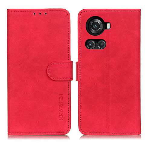 Coque Portefeuille Livre Cuir Etui Clapet K03Z pour OnePlus 10R 5G Rouge