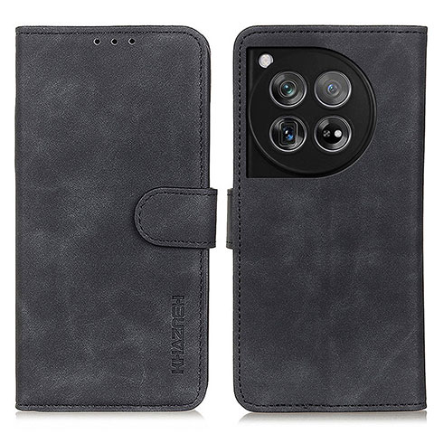 Coque Portefeuille Livre Cuir Etui Clapet K03Z pour OnePlus 12 5G Noir