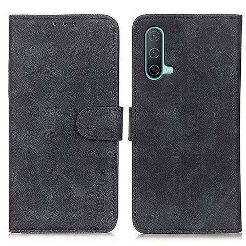 Coque Portefeuille Livre Cuir Etui Clapet K03Z pour OnePlus Nord CE 5G Noir