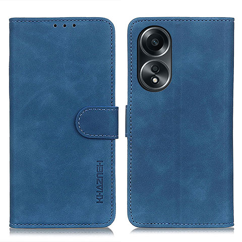 Coque Portefeuille Livre Cuir Etui Clapet K03Z pour Oppo A18 Bleu