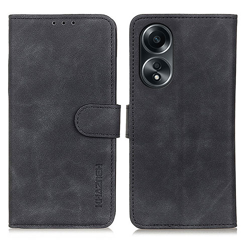 Coque Portefeuille Livre Cuir Etui Clapet K03Z pour Oppo A38 Noir