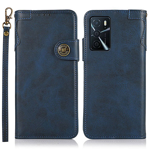 Coque Portefeuille Livre Cuir Etui Clapet K03Z pour Oppo A54s Bleu