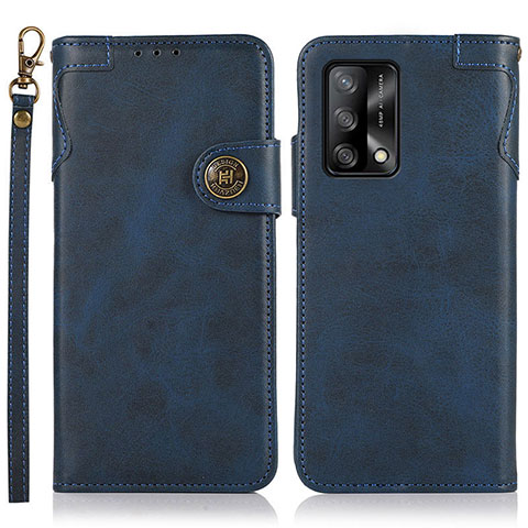 Coque Portefeuille Livre Cuir Etui Clapet K03Z pour Oppo F19 Bleu