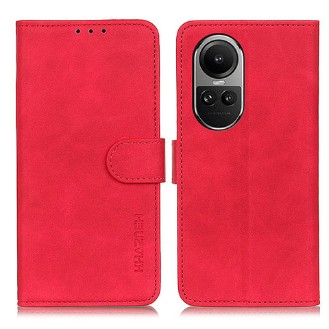 Coque Portefeuille Livre Cuir Etui Clapet K03Z pour Oppo Reno10 5G Rouge