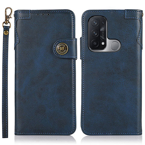 Coque Portefeuille Livre Cuir Etui Clapet K03Z pour Oppo Reno5 A Bleu