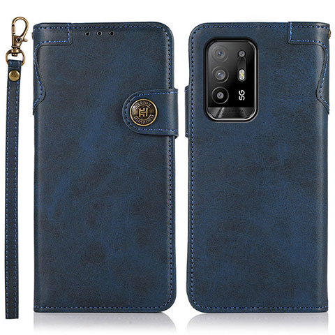 Coque Portefeuille Livre Cuir Etui Clapet K03Z pour Oppo Reno5 Z 5G Bleu