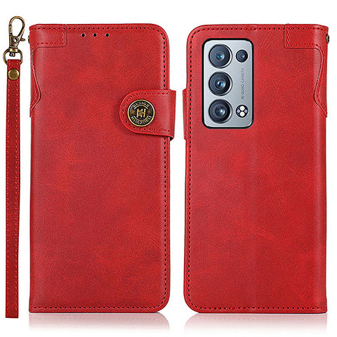 Coque Portefeuille Livre Cuir Etui Clapet K03Z pour Oppo Reno6 Pro 5G Rouge