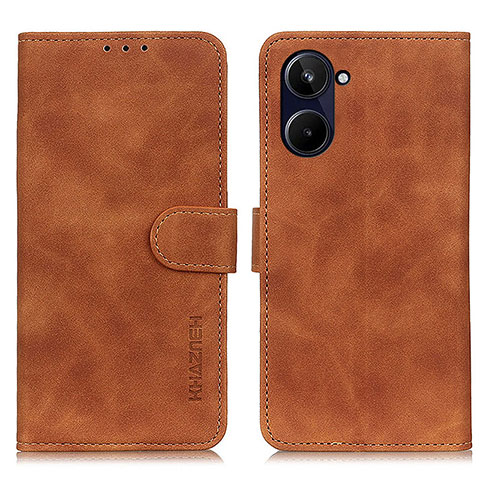 Coque Portefeuille Livre Cuir Etui Clapet K03Z pour Realme 10 Pro 5G Marron