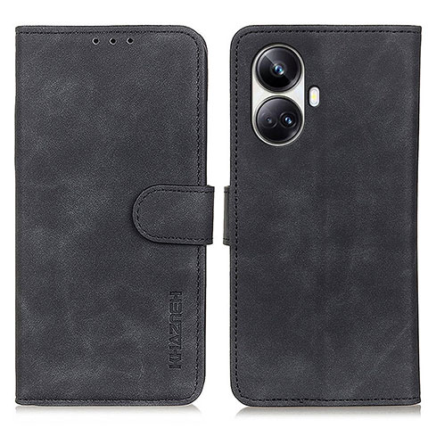 Coque Portefeuille Livre Cuir Etui Clapet K03Z pour Realme 10 Pro+ Plus 5G Noir