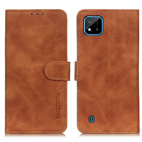 Coque Portefeuille Livre Cuir Etui Clapet K03Z pour Realme C11 (2021) Marron