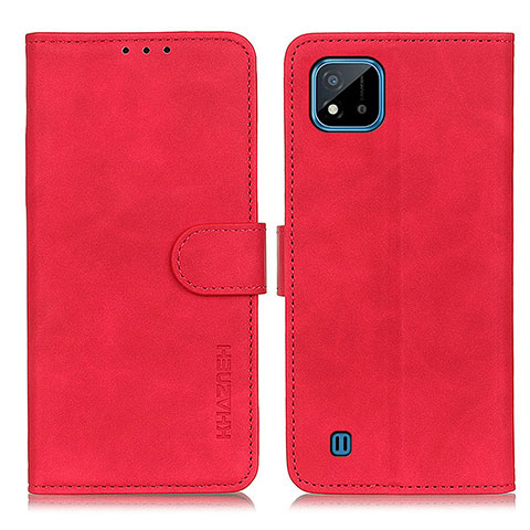 Coque Portefeuille Livre Cuir Etui Clapet K03Z pour Realme C11 (2021) Rouge