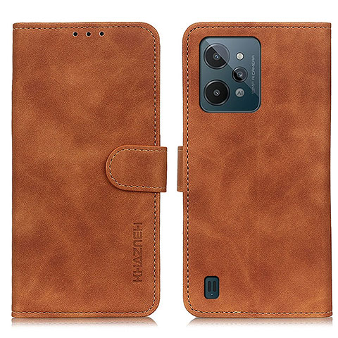 Coque Portefeuille Livre Cuir Etui Clapet K03Z pour Realme C31 Marron