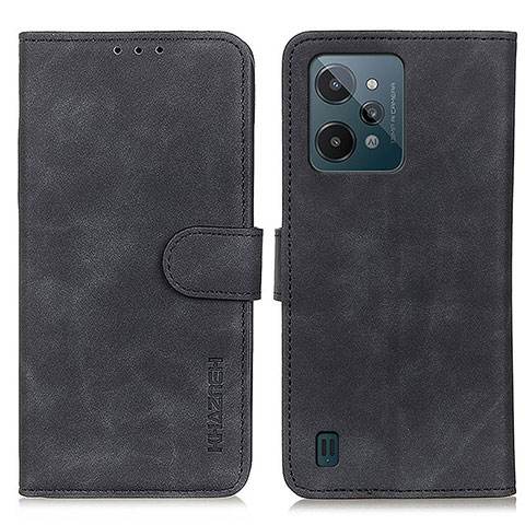 Coque Portefeuille Livre Cuir Etui Clapet K03Z pour Realme C31 Noir