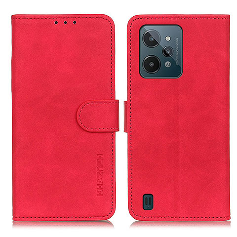 Coque Portefeuille Livre Cuir Etui Clapet K03Z pour Realme C31 Rouge