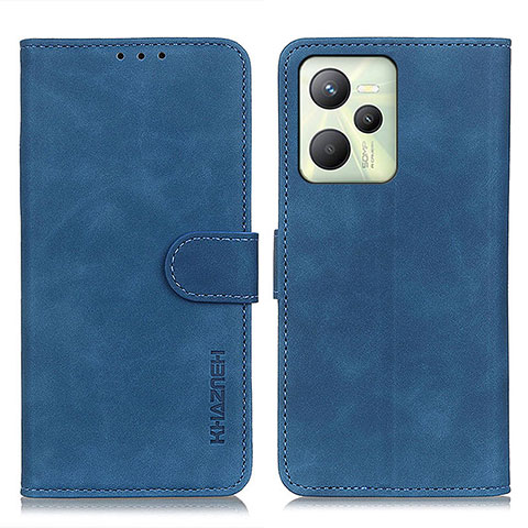 Coque Portefeuille Livre Cuir Etui Clapet K03Z pour Realme C35 Bleu