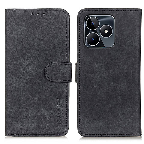 Coque Portefeuille Livre Cuir Etui Clapet K03Z pour Realme C51 Noir