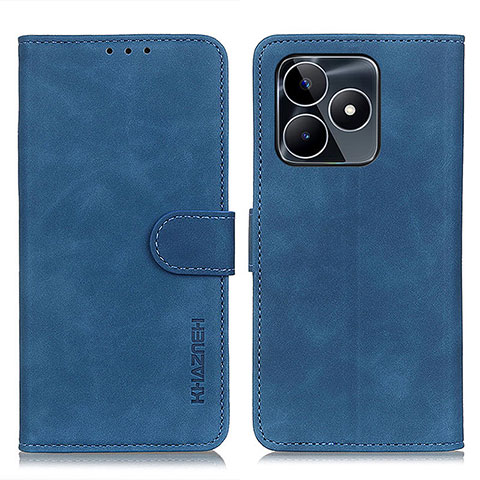 Coque Portefeuille Livre Cuir Etui Clapet K03Z pour Realme C53 Bleu