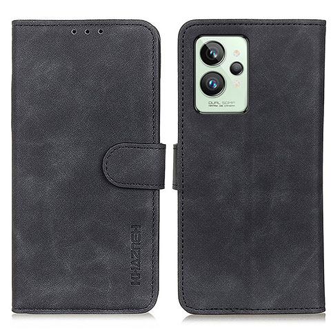 Coque Portefeuille Livre Cuir Etui Clapet K03Z pour Realme GT2 Pro 5G Noir