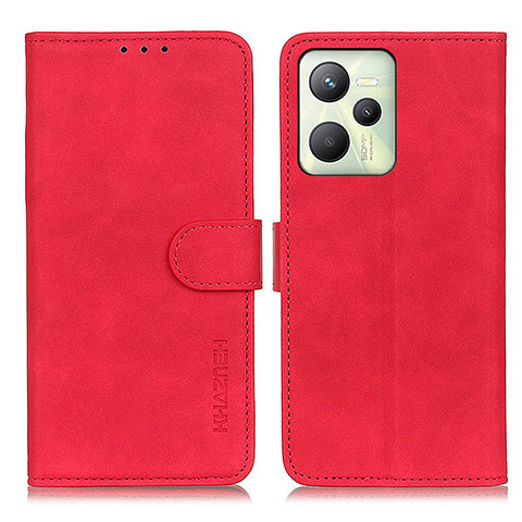 Coque Portefeuille Livre Cuir Etui Clapet K03Z pour Realme Narzo 50A Prime Rouge