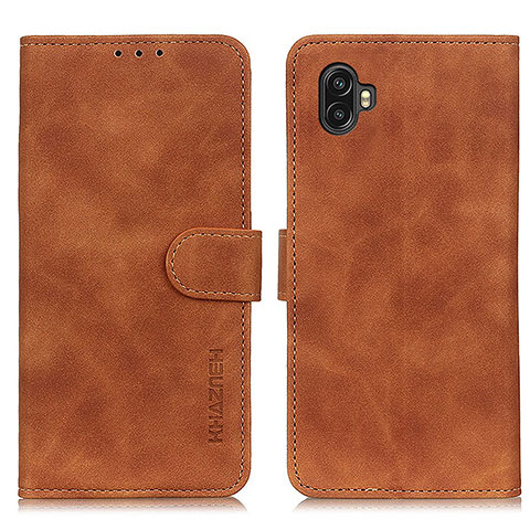 Coque Portefeuille Livre Cuir Etui Clapet K03Z pour Samsung Galaxy XCover 6 Pro 5G Marron