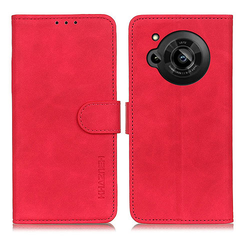 Coque Portefeuille Livre Cuir Etui Clapet K03Z pour Sharp Aquos R7s Rouge