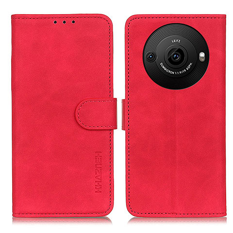 Coque Portefeuille Livre Cuir Etui Clapet K03Z pour Sharp Aquos R8s Pro Rouge