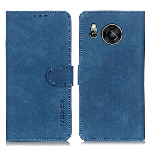 Coque Portefeuille Livre Cuir Etui Clapet K03Z pour Sharp Aquos Sense7 Bleu