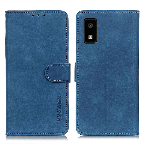 Coque Portefeuille Livre Cuir Etui Clapet K03Z pour Sharp Aquos wish3 Bleu